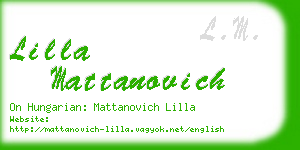 lilla mattanovich business card